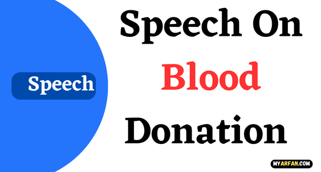 Speech On Blood Donation