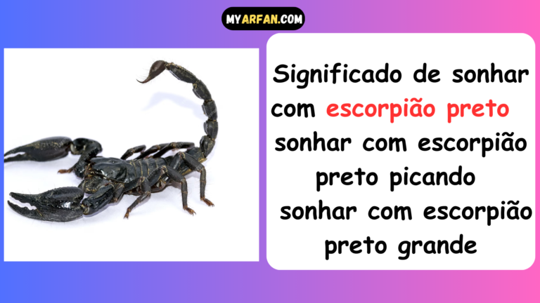 sonhar com escorpião preto e vermelho